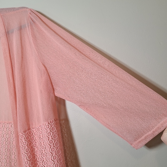 FORGOTTEN GRACE WOMENS SIZE 1X LONG CARDIGAN KIMONO TOP - Picture 4 of 11